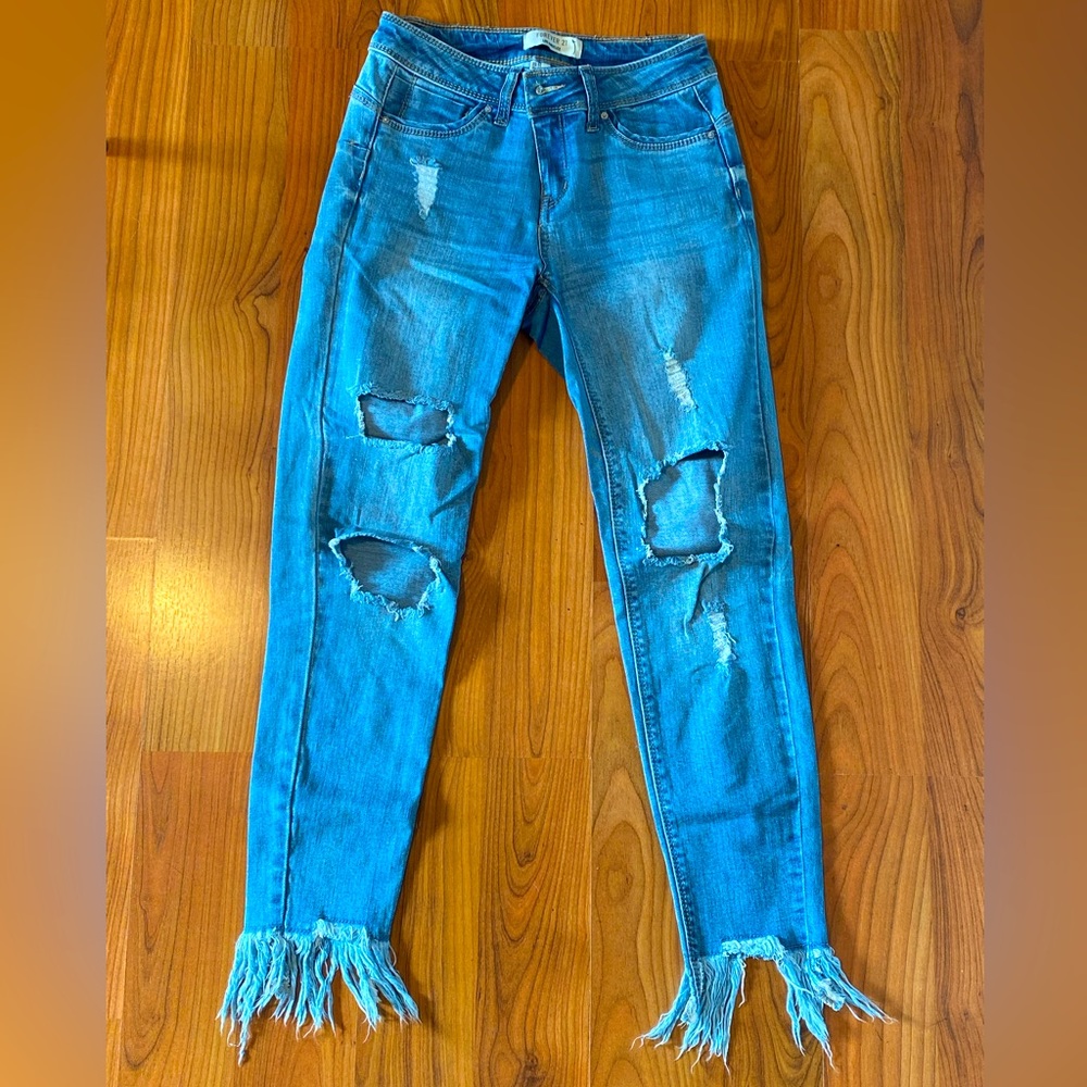 👻Raw Hem Jeans with Holes